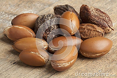 Argan nuts Stock Photo