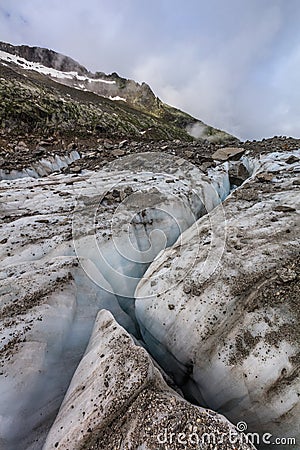 Argentiere Glacier. Mont Blanc, France Stock Photo