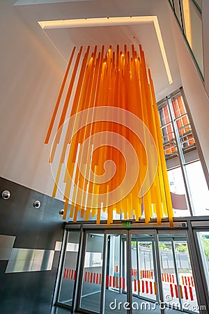 Argentina Cordoba orange tower indoor architectural details Editorial Stock Photo