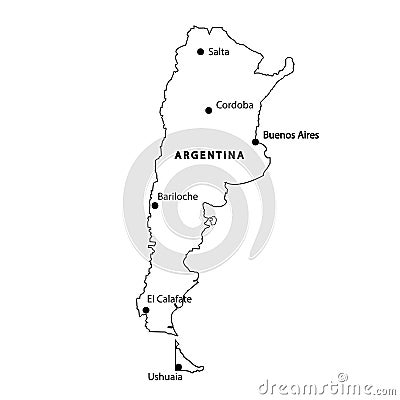 Argentina country map Vector Illustration