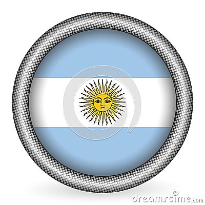 Argentina flag button Vector Illustration