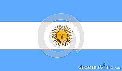 Argentina flag vector.Illustration of Argentina flag Vector Illustration