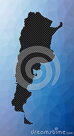 Argentina geometric map. Vector Illustration