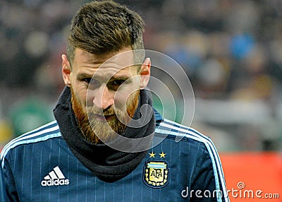 Argentina national football team captain Lionel Messi Editorial Stock Photo