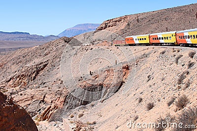 Argentina, province of Salta, trains crossing the desert tren de las nubes Editorial Stock Photo