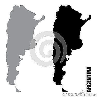 Argentina silhouette maps Stock Photo
