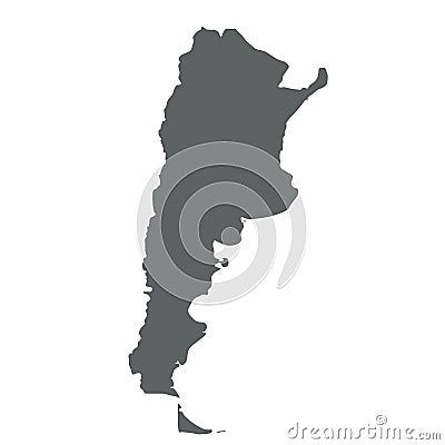 Argentina - flat country map silhouette Vector Illustration