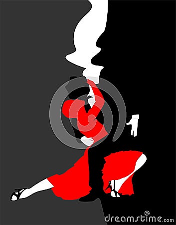The Argentina tango Vector Illustration