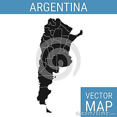 Argentina vector map with title Vector Illustration