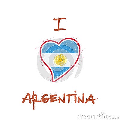 Argentinean flag patriotic t-shirt design. Vector Illustration