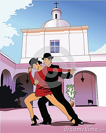 Argentinean tango 5 Vector Illustration