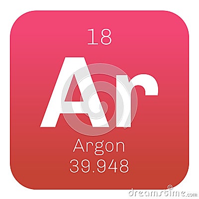 Argon chemical element Vector Illustration