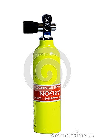 Argon gas cylinder Stock Photo