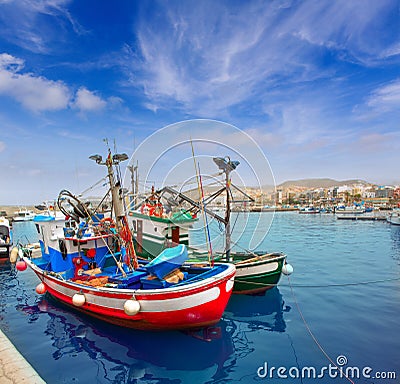 Arguineguin Puerto in Mogan Gran Canaria Stock Photo