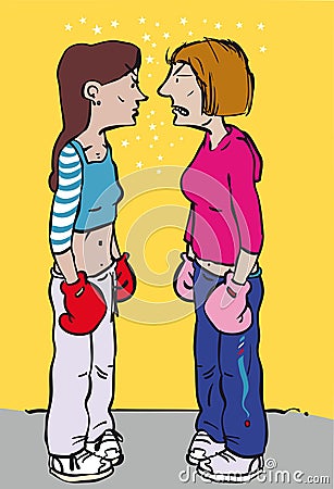 Arguing couple Vector Illustration