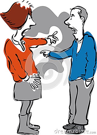 Arguing couple Vector Illustration
