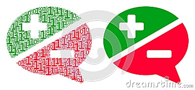 Arguments Composition of Binary Digits Vector Illustration