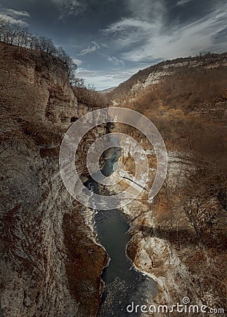 Argun Canyon in Chechnya mountains Stock Photo