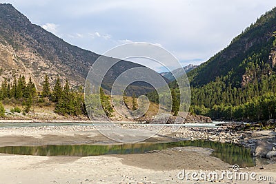 Argut river. Mountain Altai landscape. Russia. Stock Photo