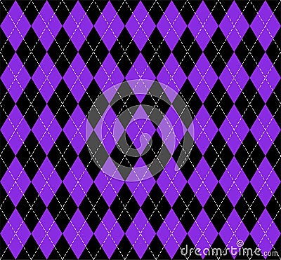 Argyle plaid in proton purple colors Vector Illustration