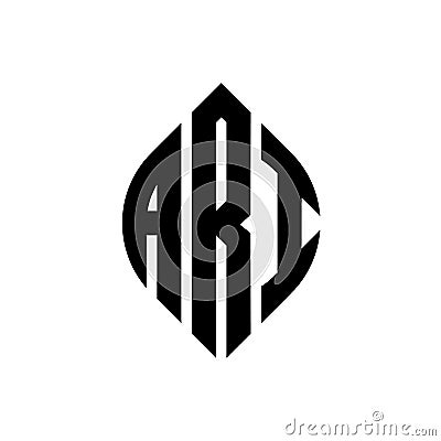 ARI circle letter logo design with circle and ellipse shape. ARI ellipse letters with typographic style. The three initials form a Vector Illustration
