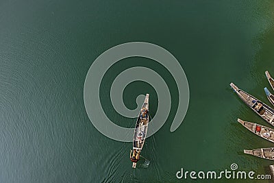 Arial view of Kaptai Lake, Rangamati, Chittagong, Bangladesh Editorial Stock Photo