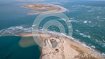 The Top View of Arichal Munai,Dhanushkodi,Tamilnadu Stock Photo