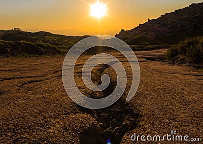 Arid California Climate, dry weather Stock Photo