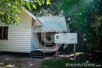 Ranger station of the Aride Conservation Centre. Editorial Stock Photo