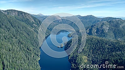 Ariel View of Misty Fjords in Ketchikan Alaska Tongass National Forest Stock Photo