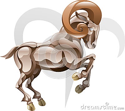 Aries the ram star sign Vector Illustration