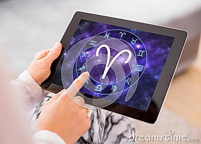 Aries zodiac sign Stock Photo