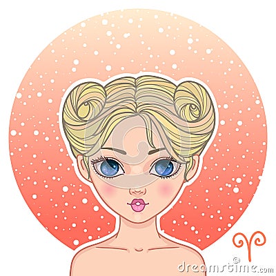 Aries zodiac sign Vector Illustration