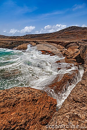 Arikok National Park on Aruba - Caribbean Stock Photo