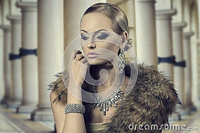 Aristocratic sensual fashion woman Stock Photo