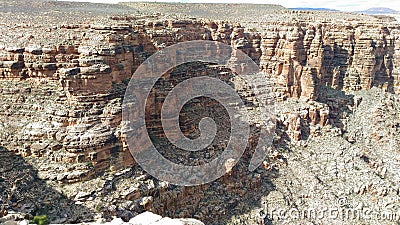 Arizona desert, beautiful, steep canyon. dangerous cliff, breathtaking Stock Photo