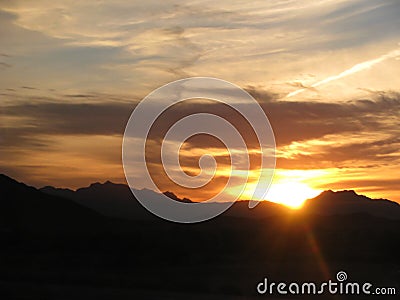 Arizona Desert Sunset v1 Stock Photo