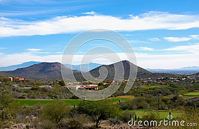 Arizona Golf Course Stock Photo