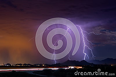 Arizona lightning Stock Photo