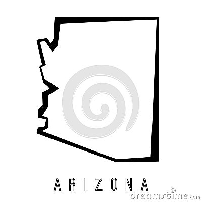 Arizona geometric map Vector Illustration