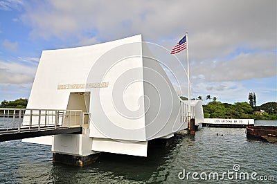 Arizona Memorial, Pearl Harbor Editorial Stock Photo