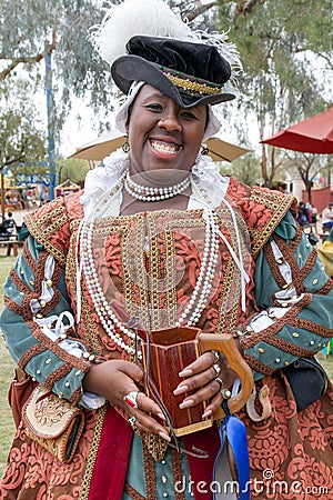 Arizona Renaissance Festival Costumed Character Editorial Stock Photo