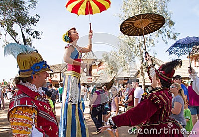 Arizona Renaissance Festival Entertainers Editorial Stock Photo