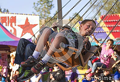 Arizona State Fair kids carnival ride Editorial Stock Photo