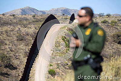Arizona - tucson - a border patrol control the fence near Nogales Editorial Stock Photo