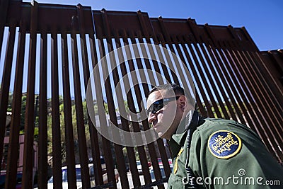 Arizona - tucson - a border patrol control the fence near Nogales Editorial Stock Photo