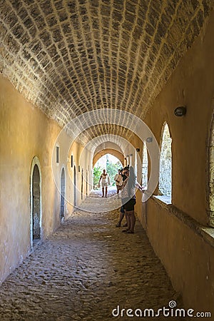 Arkadi monastery. Crete Editorial Stock Photo