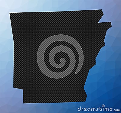 Arkansas geometric map. Vector Illustration