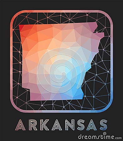 Arkansas map design. Vector Illustration