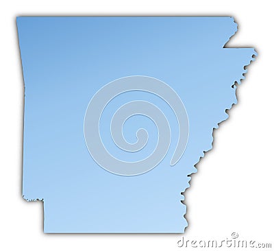 Arkansas(USA) map Stock Photo